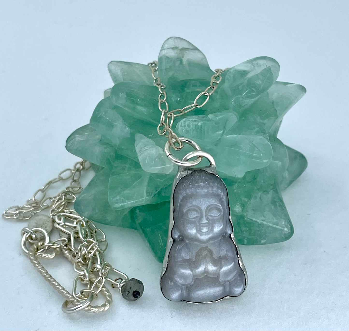 Little Peach Moonstone Buddha 1