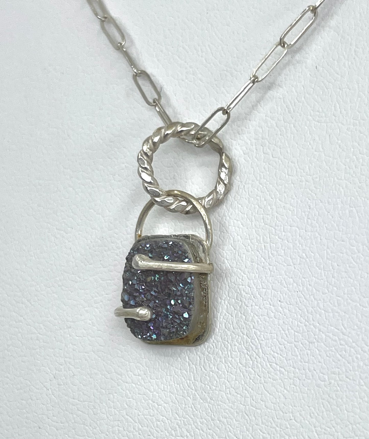 Blue Peackock Druzy