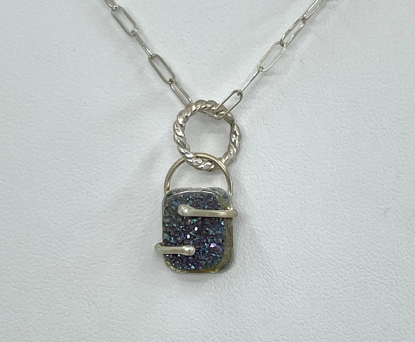 Blue Peackock Druzy