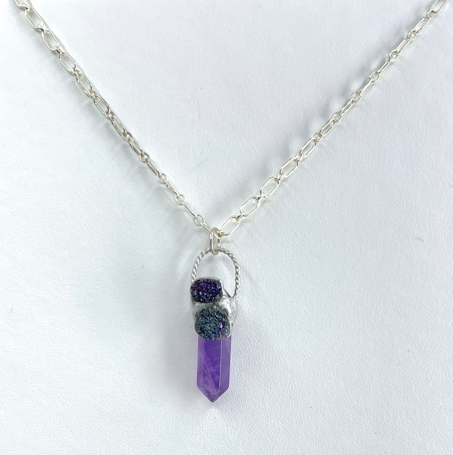 Amethyst Crystal with Druzy