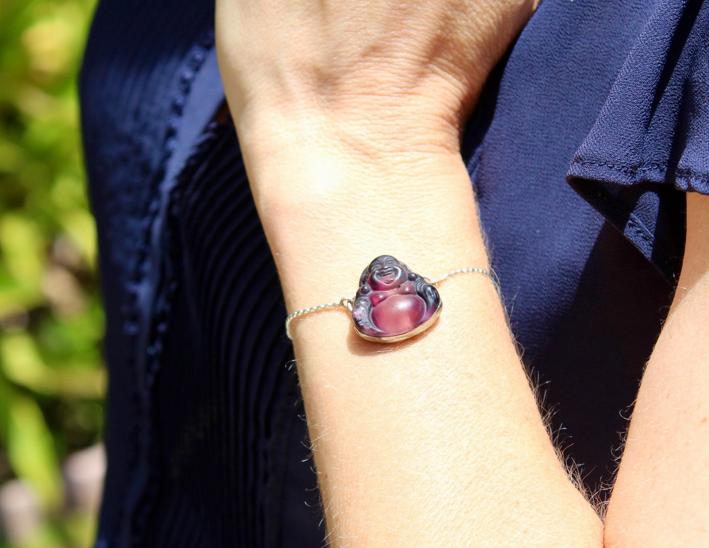 Little Purple Fluorite Buddha