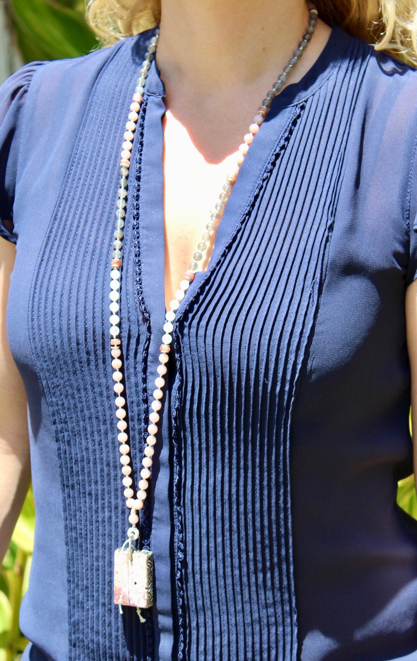 Fossil Coral 108 Bead Mala