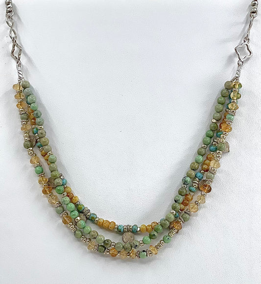 Boho Turquoise Statement Necklace