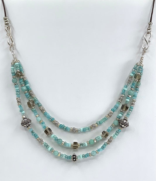 Boho Blue Statement Necklace