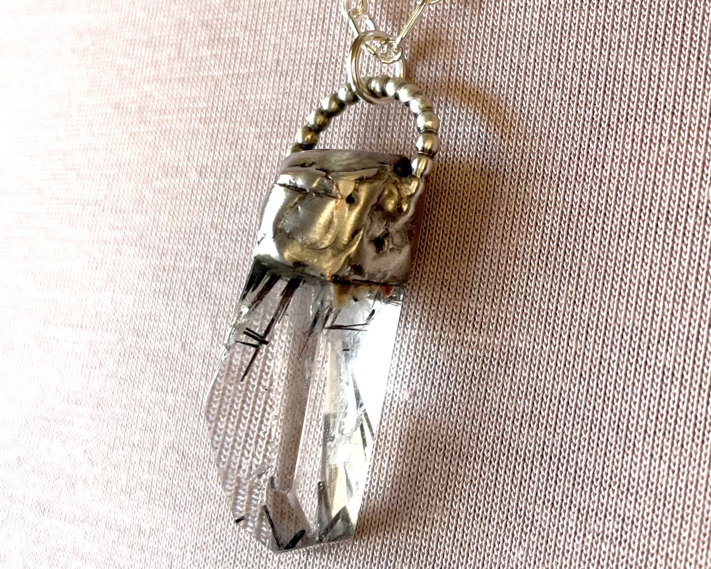 Tourmalinated Quartz Crystal 2