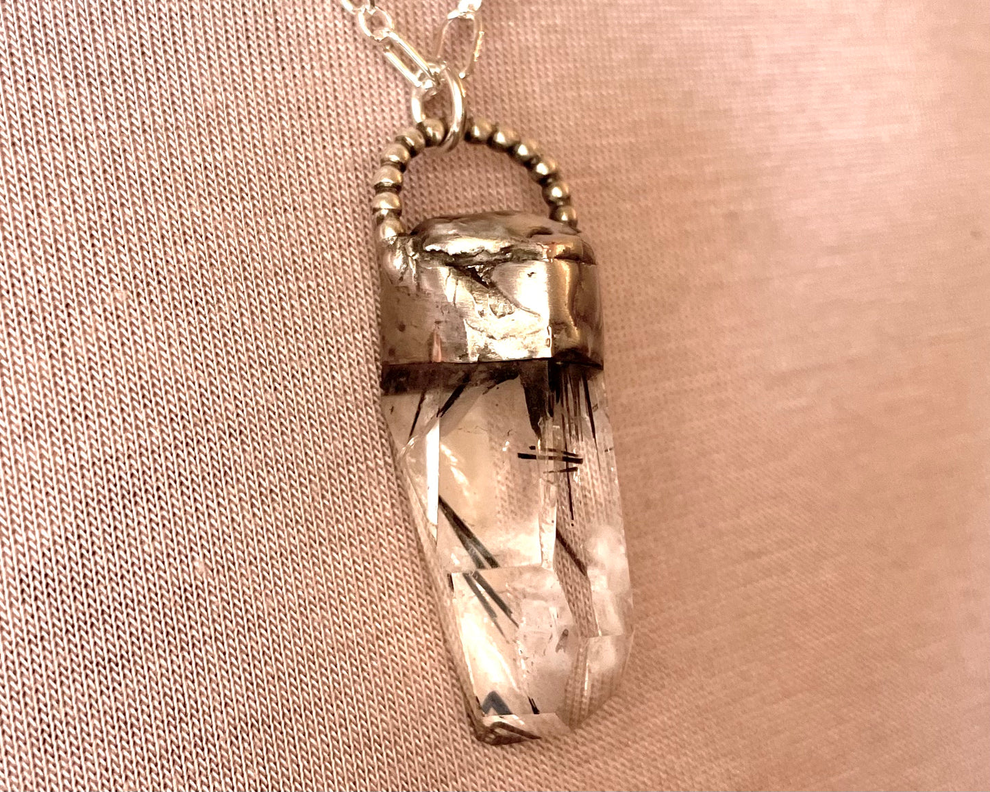 Tourmalinated Quartz Crystal 2