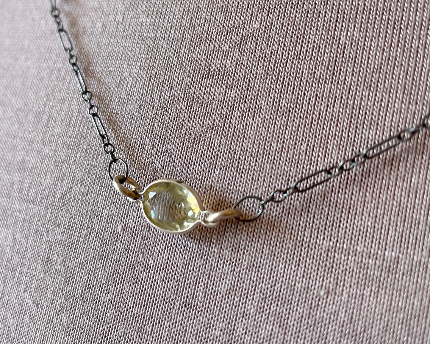 Peridot Station Necklace