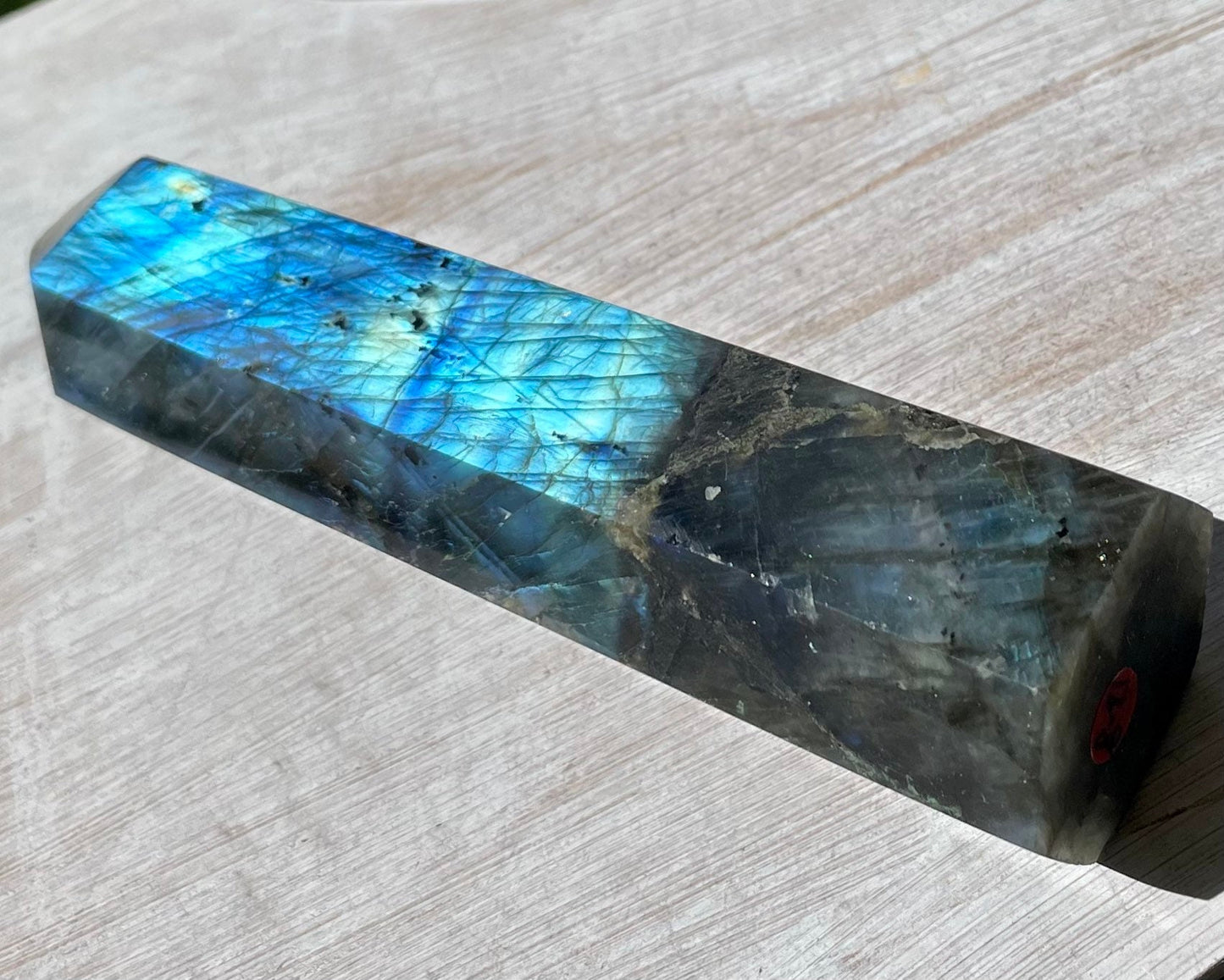 Blue Flash Faceted Labradorite Crystal