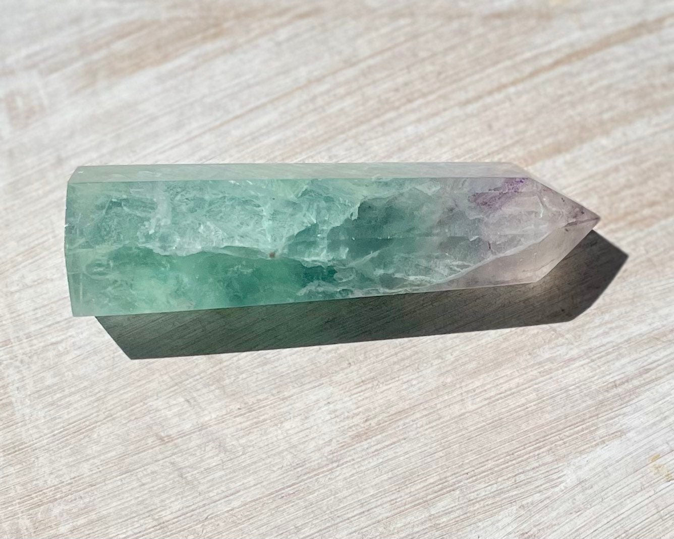 Faceted Rainbow Fluorite Crystal