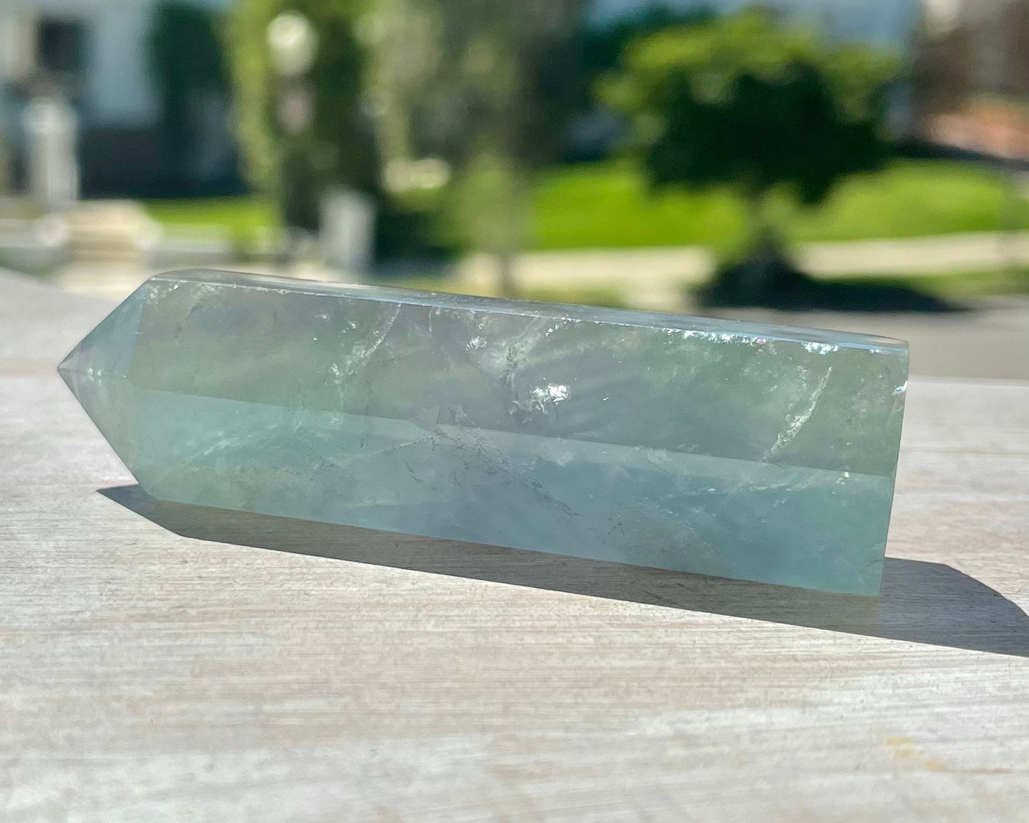 Rainbow Fluorite Faceted Crystal