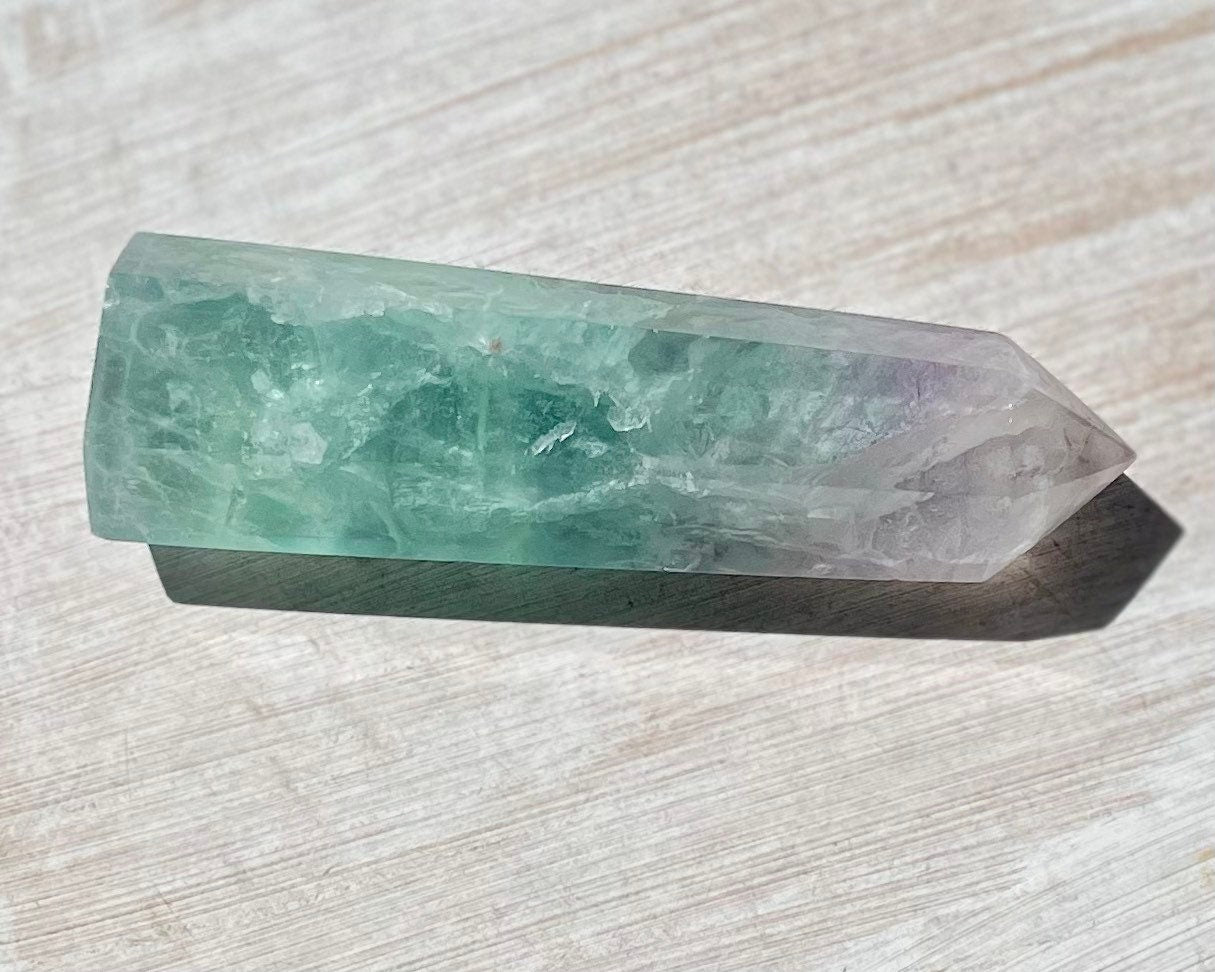 Faceted Rainbow Fluorite Crystal