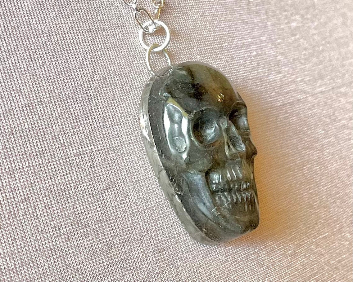 Large Labradorite Skull