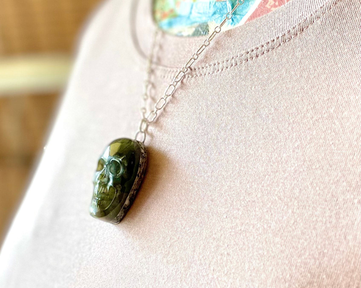 Large Labradorite Skull