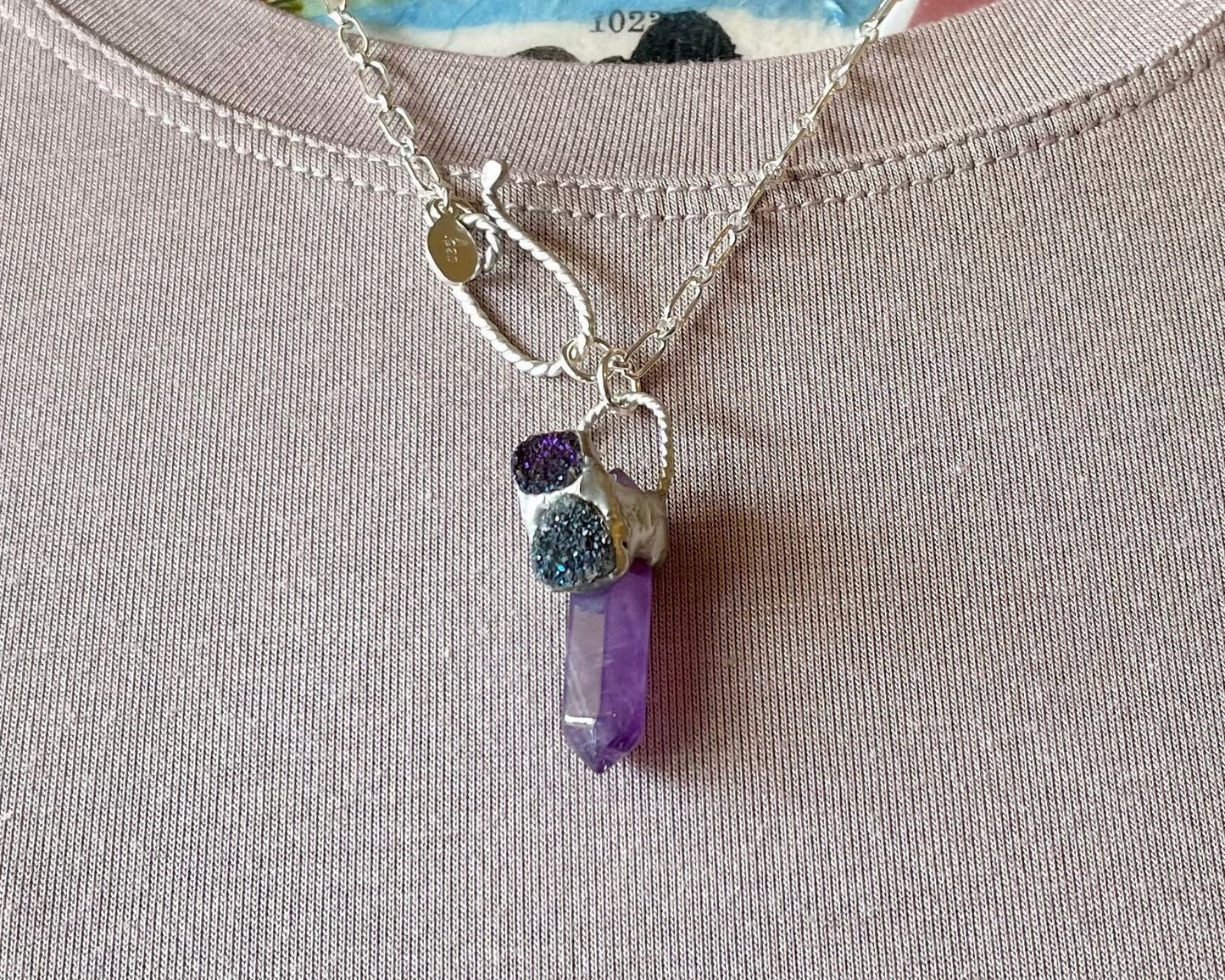 Amethyst Crystal with Druzy